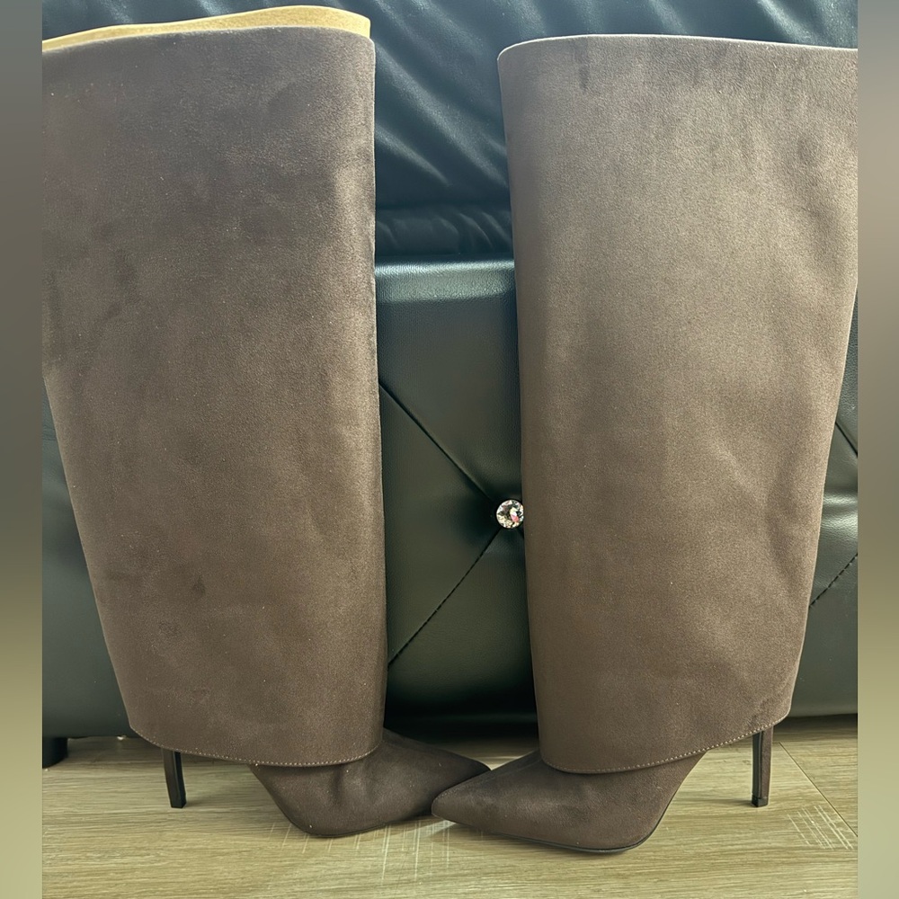 INC International Concepts Dark Brown Over the Knee Boots